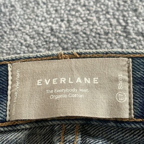 Everlane The Everybody Jean E7 Short Denim Pant Organic Cotton Unisex Minimalist - Picture 4 of 14